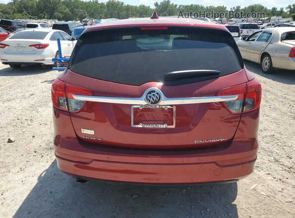 LRBFX1SA2JD006358 2018 BUICK ENVISION Красный Вид сзади