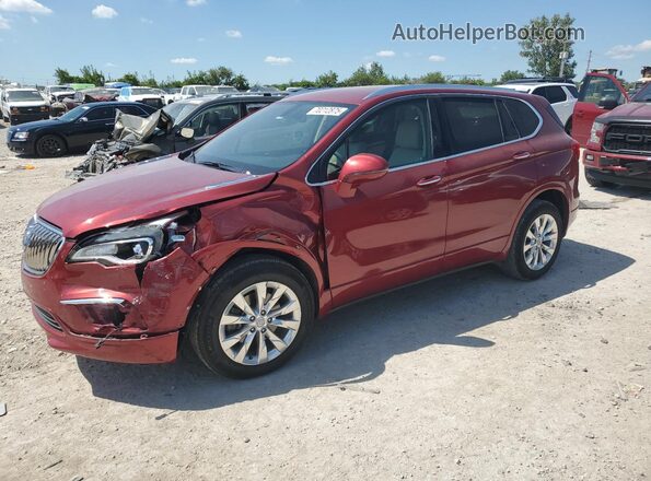 LRBFX1SA2JD006358 2018 BUICK ENVISION Красный Передняя левая четверть