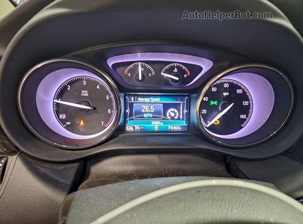 LRBFX2SA5KD000545 2019 BUICK ENVISION Black Instrument cluster view