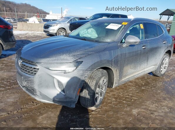 LRBFZPR4XMD111487 2021 BUICK ENVISION Gray Առջևի ձախ երեք քառորդ տեսարան
