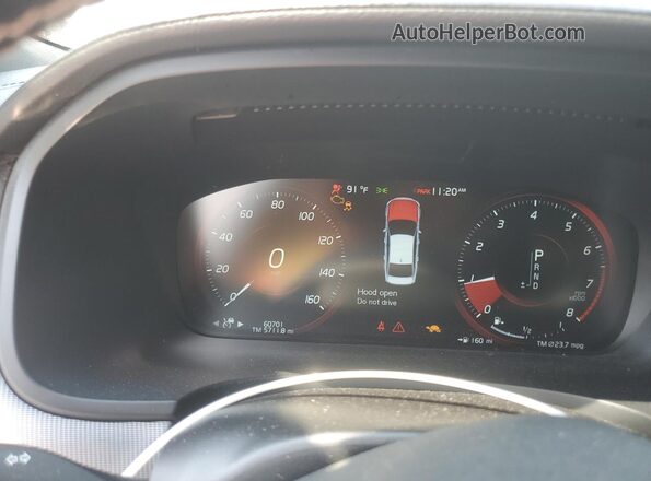 LVYA22MT9LP169484 2020 VOLVO S90 White Instrument cluster view
