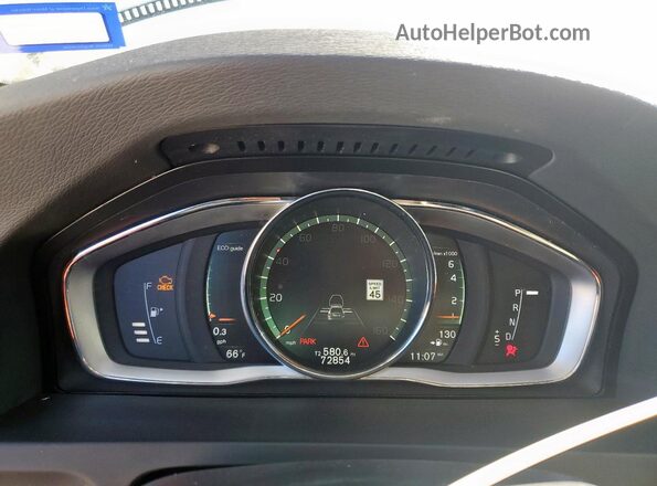 LYV402HM3JB174556 2018 VOLVO S60 White Սարքավորումների վահանակի տեսք
