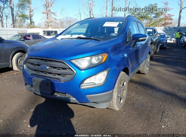 MAJ6P1CLXJC231141 2018 FORD ECOSPORT Blue Vista tres cuartos delantera izquierda