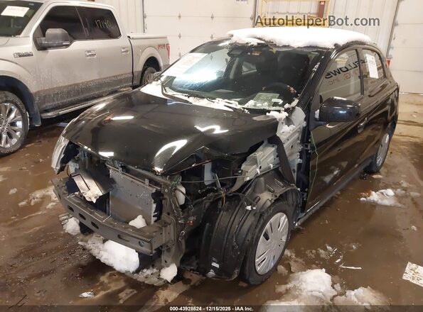 ML32AUHJ4NH005255 2022 MITSUBISHI MIRAGE Black წინა მარცხენა ხედი სამი მეოთხედიდან