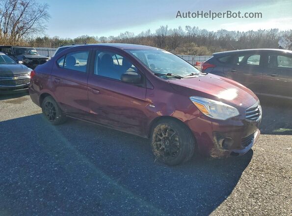 ML32F3FJ4HHF11027 2017 MITSUBISHI MIRAGE Burgundy Front right