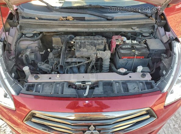 ML32F3FJ5KHF01534 2019 MITSUBISHI MIRAGE Red Widok wnętrza z tyłu