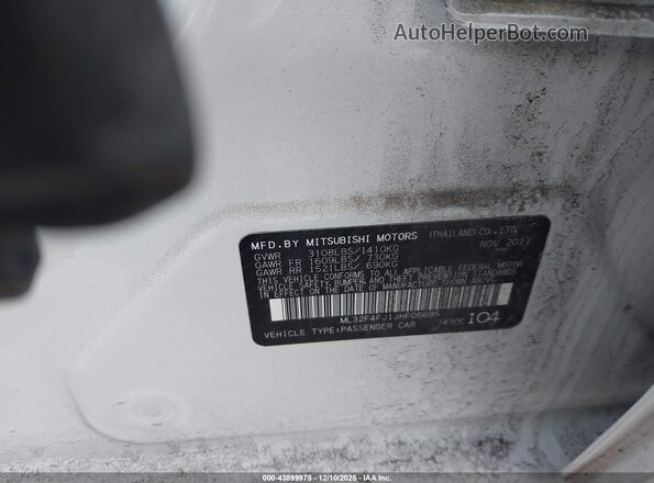 ML32F4FJ1JHF06685 2018 MITSUBISHI MIRAGE G4 Белый Вид подкапотного пространства