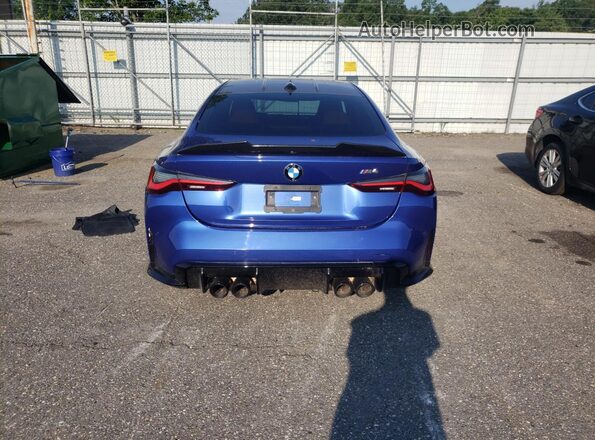 NJ1584E 2021 BMW M4 Blue Rear view