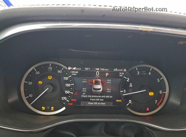 SADCJ2EU9MA667333 2021 JAGUAR F-PACE White Вид щитка приладів