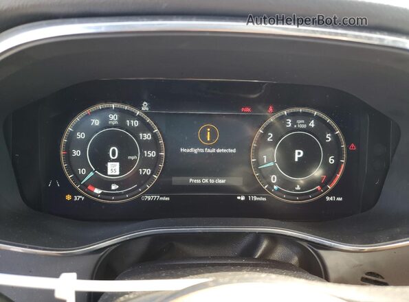 SADCJ2EX3MA675681 2021 JAGUAR F-PACE Белый Вид щитка приборов