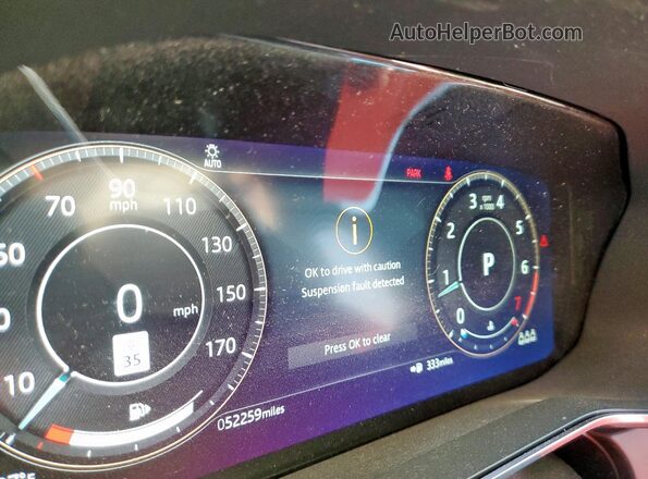 SADCT2FU3MA683861 2021 JAGUAR F-PACE Серебряный Вид щитка приборов