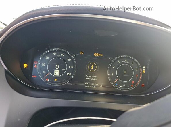 SADF12FX7L1Z80353 2020 JAGUAR E-PACE White Vista del cuadro de instrumentos