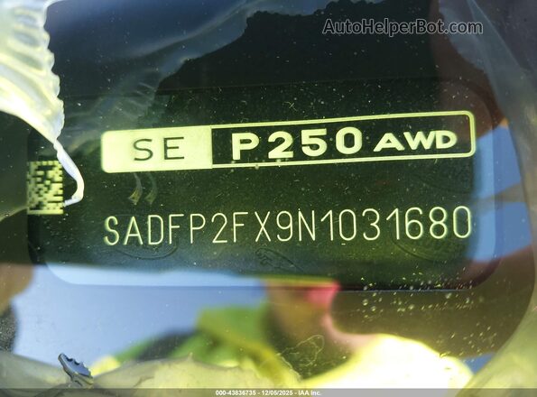 SADFP2FX9N1031680 2022 JAGUAR E-PACE Blue Engine compartment view