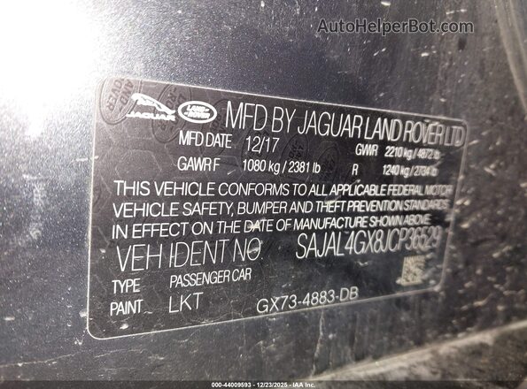 SAJAL4GX8JCP36529 2018 JAGUAR XF Black Widok komory silnika