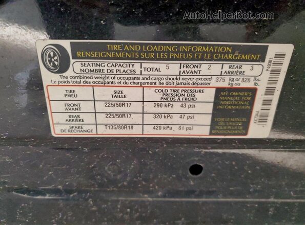 SAJAR4FX8KCP49301 2019 JAGUAR XF Black Vista de la etiqueta del VIN