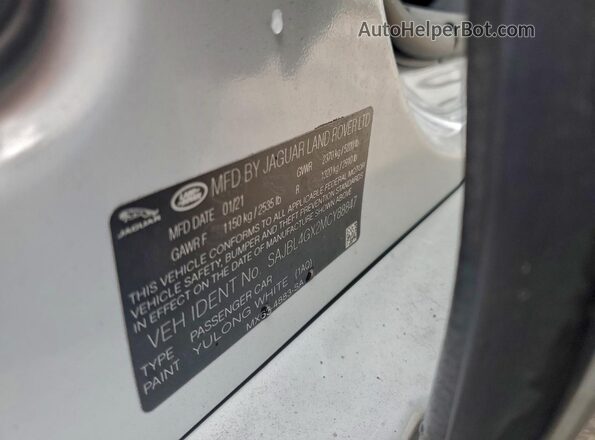 SAJBL4GX2MCY88847 2021 JAGUAR XF Белый Вид подкапотного пространства