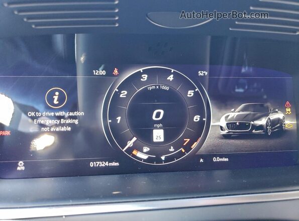 SAJDF5GX0MCK72375 2021 JAGUAR F-TYPE Серый Вид щитка приборов