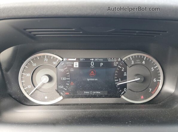 SALCJ2FX8MH884652 2021 LAND ROVER DISCOVERY Blue Вид щитка приладів