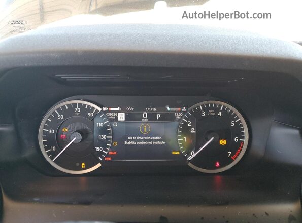 SALCT2FX8NH911652 2022 LAND ROVER DISCOVERY Black ხელსაწყოთა პანელის ხედი