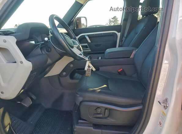 SALE2EEU5P2111241 2023 LAND ROVER DEFENDER White Widok wnętrza z przodu