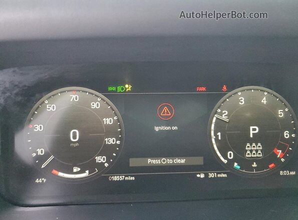 SALE2FEU7P2185119 2023 LAND ROVER DEFENDER Gray Widok zestawu wskaźników