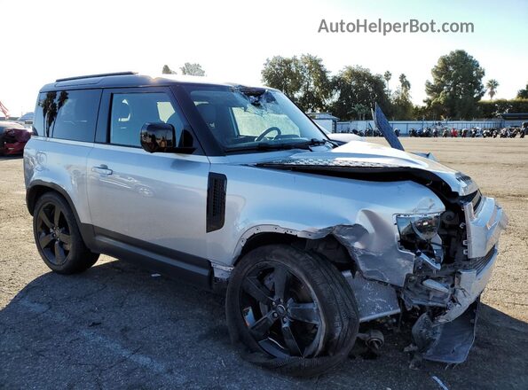 SALEP6EU7P2239584 2023 LAND ROVER DEFENDER Серебряный Передняя правая четверть
