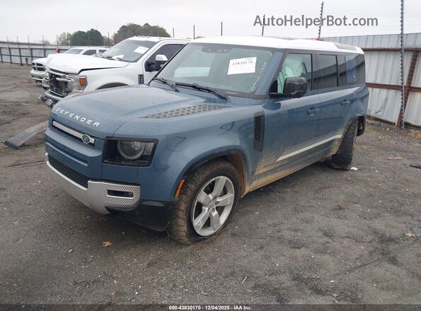 SALEPEFE0R2268476 2024 LAND ROVER DEFENDER Blue Առջևի ձախ երեք քառորդ տեսարան