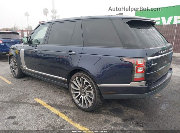 SALGV5FE2HA345402 2017 LAND ROVER RANGE ROVER Blue Trasero izquierdo