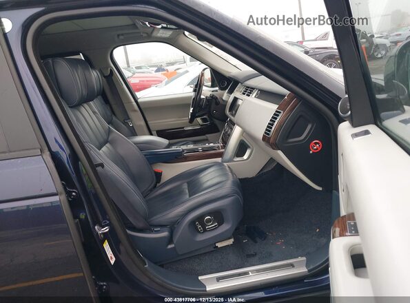 SALGV5FE2HA345402 2017 LAND ROVER RANGE ROVER Blue Vista interior delantera