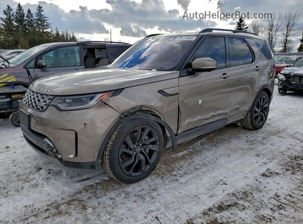 SALRJ2EX5N2458918 2022 LAND ROVER DISCOVERY Gold წინა მარცხენა ხედი სამი მეოთხედიდან