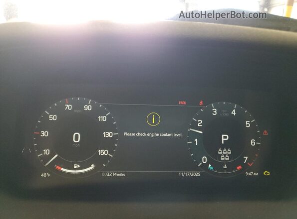 SALRL2FX7S2504060 2025 LAND ROVER DISCOVERY Черный Вид щитка приборов