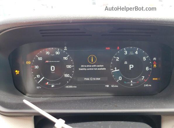 SALRT2RX9M2450694 2021 LAND ROVER DISCOVERY Gray ხელსაწყოთა პანელის ხედი