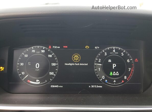 SALWR2SU2NA235067 2022 LAND ROVER RANGE Черный Вид щитка приборов