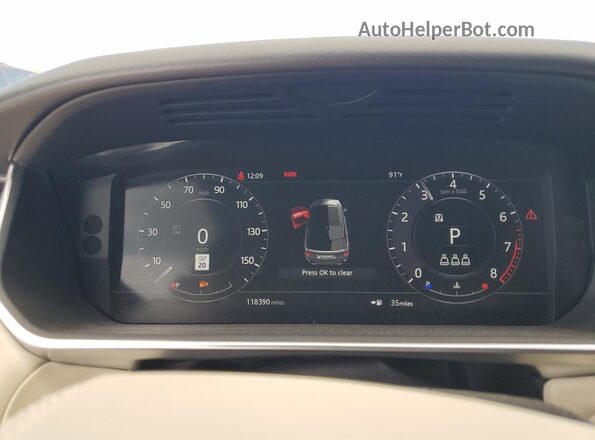 SALWS2RU1LA735017 2020 LAND ROVER RANGE Teal Սարքավորումների վահանակի տեսք