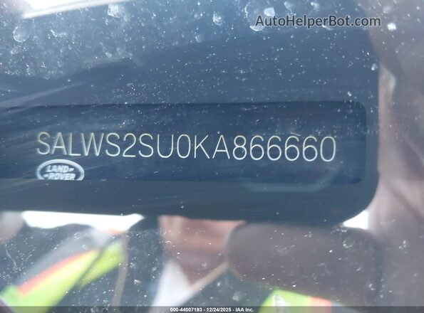 SALWS2SU0KA866660 2019 LAND ROVER RANGE ROVER SPORT Красный Вид подкапотного пространства