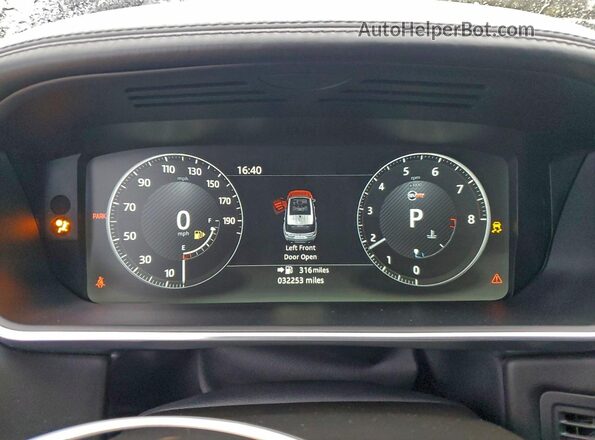 SALWZ2FE5HA128005 2017 LAND ROVER RANGE Black Widok zestawu wskaźników