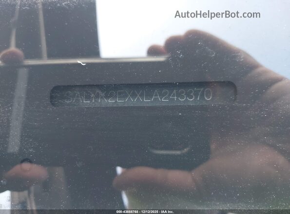 SALYK2EXXLA243370 2020 LAND ROVER RANGE ROVER VELAR Черный Вид спереди