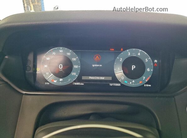 SALYL2EX7SA810291 2025 LAND ROVER RANGE Gray Widok zestawu wskaźników