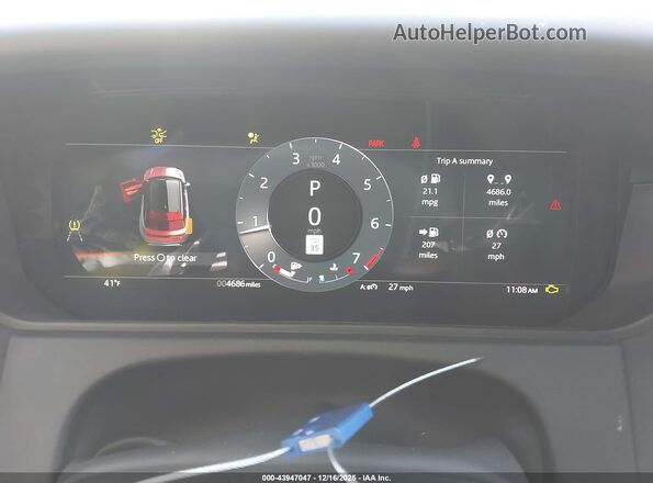 SALYL2FU4TA822548 2026 LAND ROVER RANGE ROVER VELAR Серый Вид задних сидений