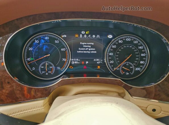 SJAAC2ZV9HC013752 2017 BENTLEY BENTAYGA Кремовый Вид щитка приборов