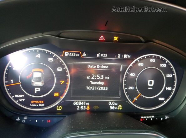 TRUAEAFV9K1005019 2019 AUDI TT Черный Вид щитка приборов