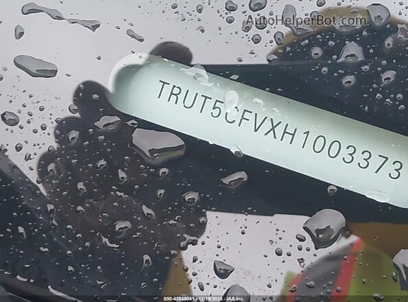 TRUT5CFVXH1003373 2017 AUDI TT Silver 