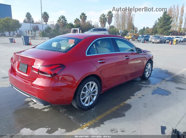 W1K3G4EB8MJ279889 2021 MERCEDES-BENZ A 220 Красный Задняя правая четверть