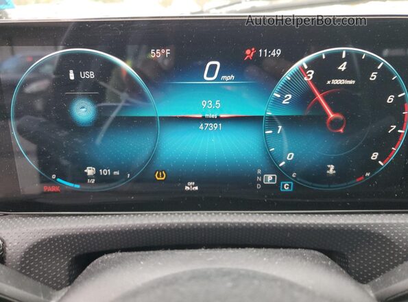 W1K3G4FB2MJ264237 2021 MERCEDES-BENZ A Черный Вид щитка приборов