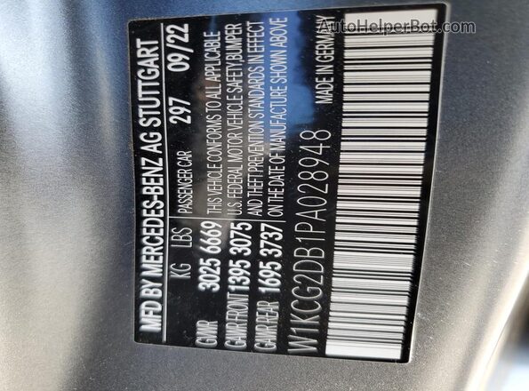 W1KCG2DB1PA028948 2023 MERCEDES-BENZ EQS Серый Вид подкапотного пространства