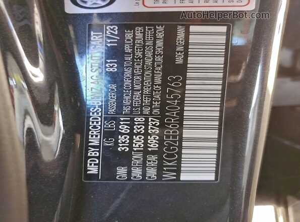 W1KCG2EB6RA045763 2024 MERCEDES-BENZ EQS Gray Widok naklejki z numerem VIN