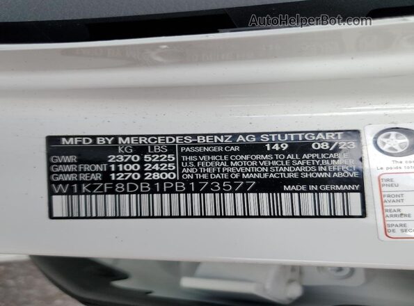 W1KZF8DB1PB173577 2023 MERCEDES-BENZ E Белый Вид подкапотного пространства
