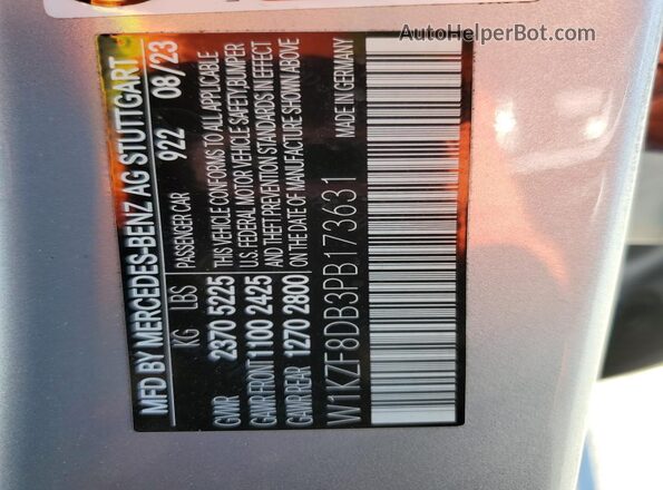 W1KZF8DB3PB173631 2023 MERCEDES-BENZ E Silver Widok komory silnika