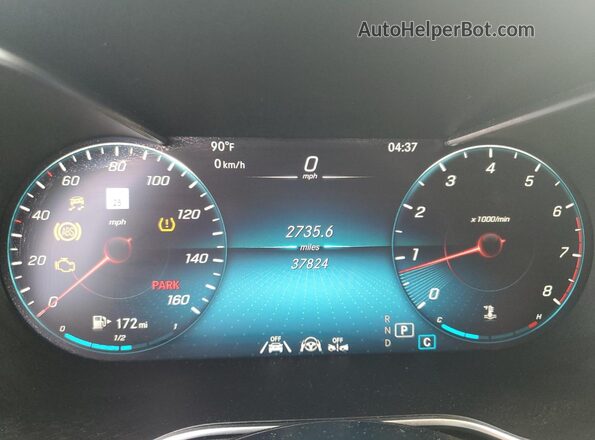 W1N0J8EB4NG031099 2022 MERCEDES-BENZ GLC-CLASS Gray Vista del cuadro de instrumentos