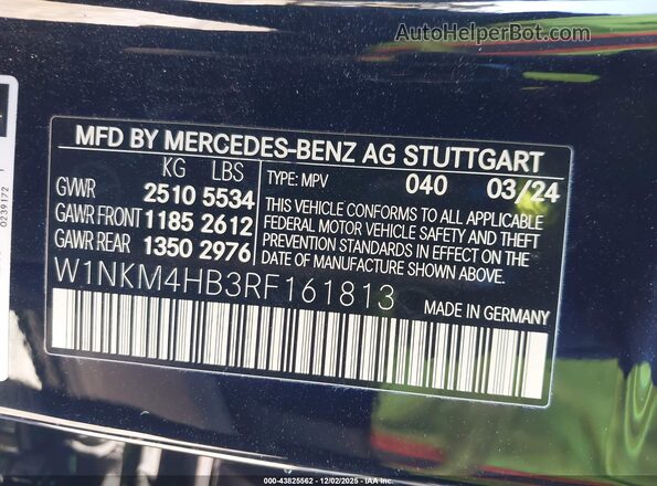 W1NKM4HB3RF161813 2024 MERCEDES-BENZ GLC 300 Черный Вид подкапотного пространства